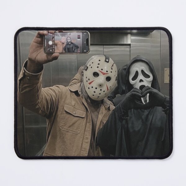 Item preview, Funny Halloween Tshirts Jason Voorhee Ghostface Heart Hands designed and sold by Dibarassi.