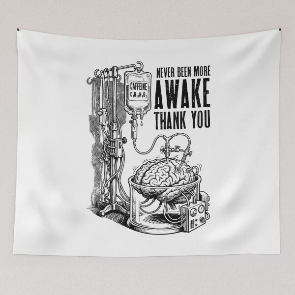 Item preview, Caffeine Drip Human Brain Coffee Lover Never Been More Awake designed and sold by GrandeDuc.