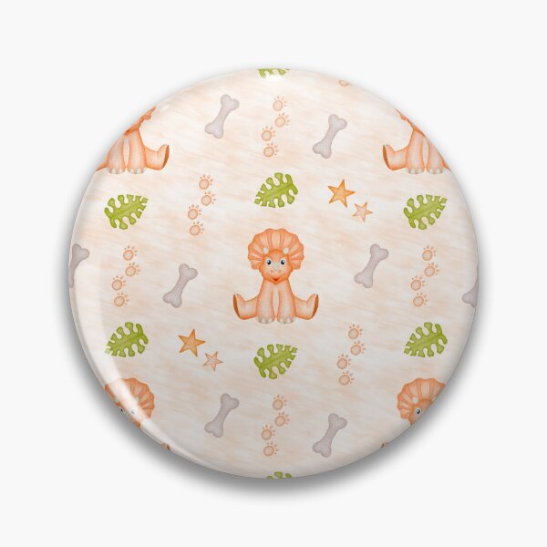 Item preview, Cute Boys Orange Triceratops Pattern - Cool Kids Dinosaur Print designed and sold by PatternUnique.