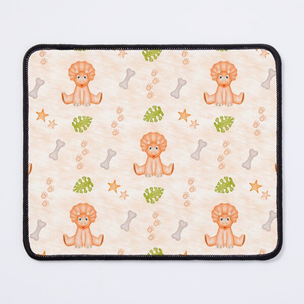 Item preview, Cute Boys Orange Triceratops Pattern - Cool Kids Dinosaur Print designed and sold by PatternUnique.