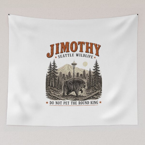 Item preview, Jimothy Seattle Wildlife Badger - Space Needle Retro designed and sold by felixpalette.