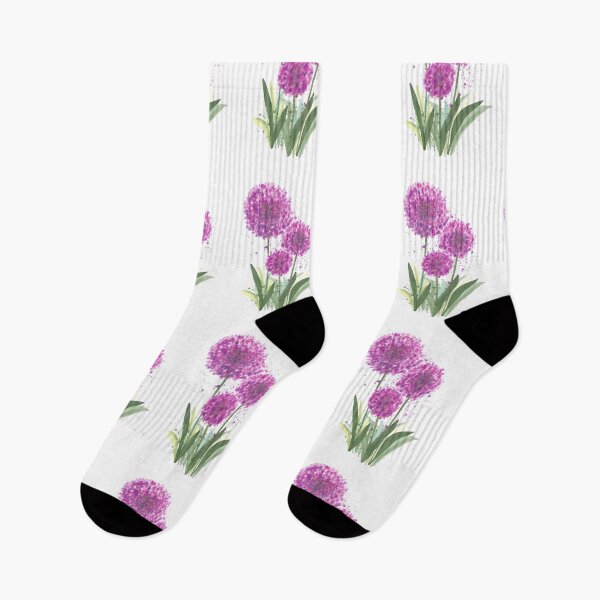 Item preview, Purple Allium Flower Watercolor Floral Art Gift for Plant Lovers designed and sold by LafinaArt.
