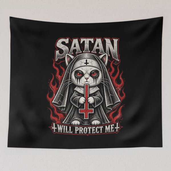 Item preview, Gothic Nun Cat Occult Heavy Metal Dark Aesthetic designed and sold by SEINENGAPPI19.