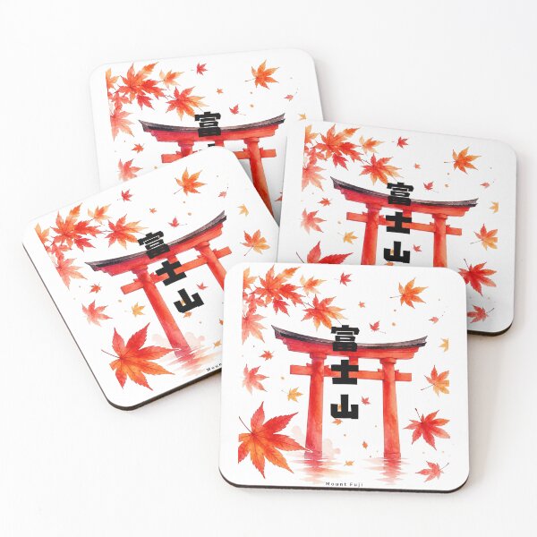Item preview, Fujisan - Mount Fuji | Torii Gate & Autumn Leaves | Japanese Design designed and sold by JapanMemoir.