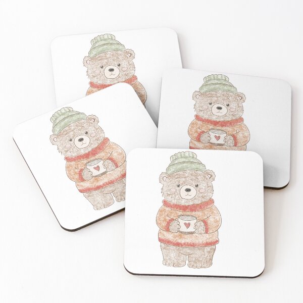 Item preview, Bear with tea designed and sold by Designs by Lara Joline Falkenberg.