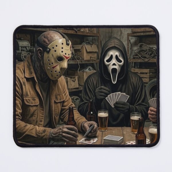 Item preview, Funny Halloween Tshirts Jason Voorhees Ghostface Michael Myers Poker Night designed and sold by Dibarassi.