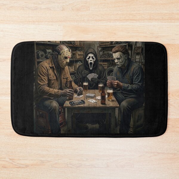 Item preview, Funny Halloween Tshirts Jason Voorhees Ghostface Michael Myers Poker Night designed and sold by Dibarassi.