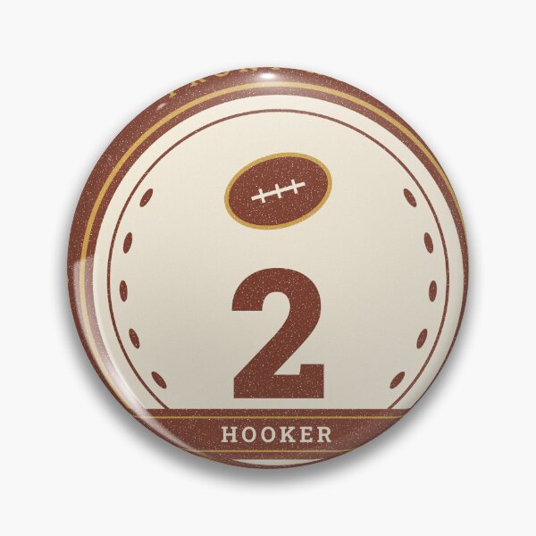 Item preview, Rugby Hooker Number 2 Vintage Front Row Badge designed and sold by sca09.