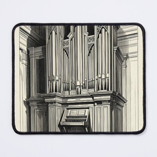 Item preview, Gothic Pipe Organ Ink Sketch Illustration designed and sold by pinkal.