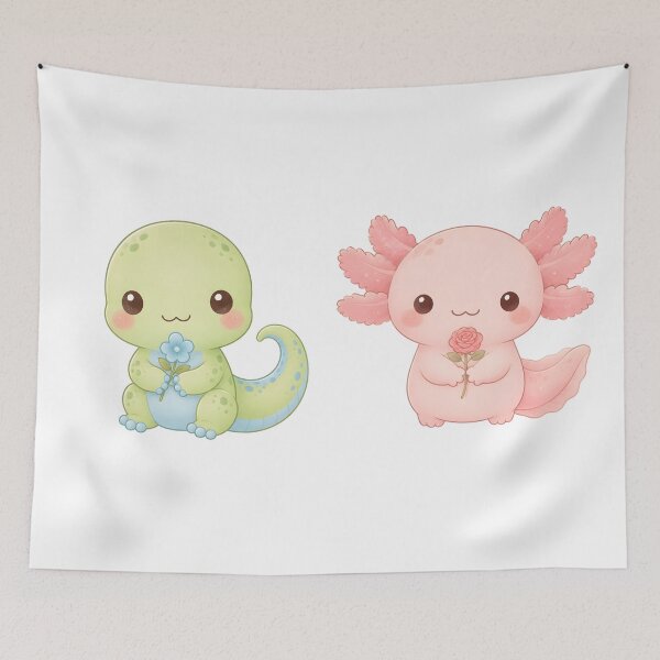 Item preview, cute gecko and axelot designed and sold by Rockveil Co..