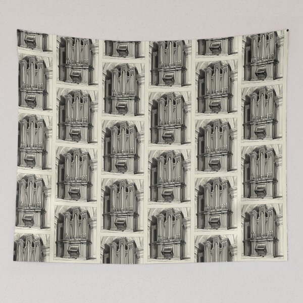 Item preview, Gothic Pipe Organ Ink Sketch Illustration designed and sold by pinkal.