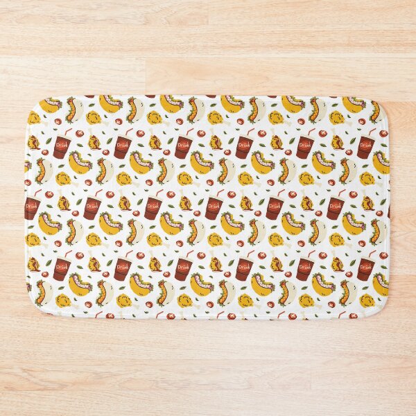 Item preview, Tasty Hot Dog And Chicken Seamless Pattern designed and sold by Panna Limon Store.