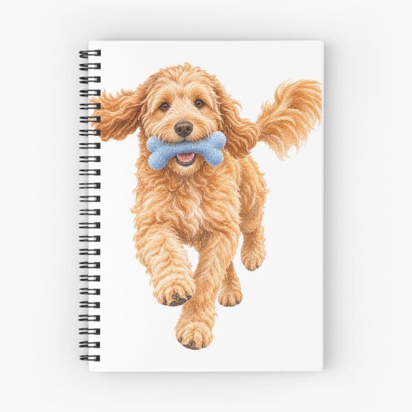 Item preview, Happy Goldendoodle Running With His Favorite Toy designed and sold by Russell Thorne.