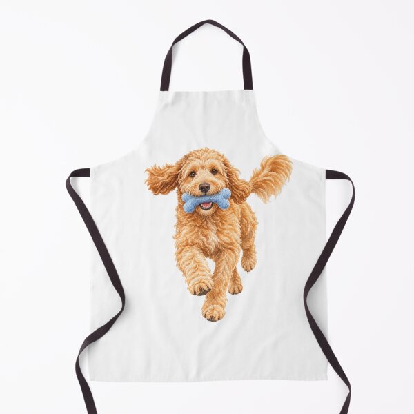 Item preview, Happy Goldendoodle Running With His Favorite Toy designed and sold by Russell Thorne.
