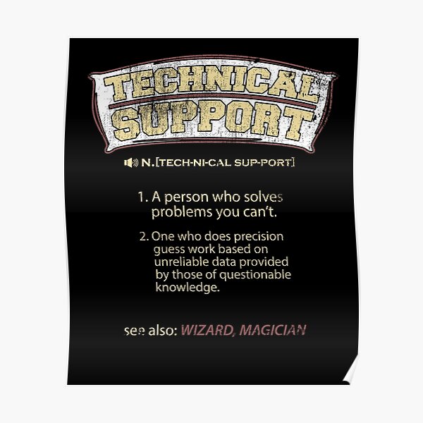 Technical Support Definition Poster