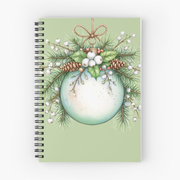 Item preview, Vintage Christmas Bauble Ornament - Rustic Winter Botanical Art designed and sold by FrescoDesign.