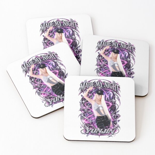Item preview, Yunjin Blonde LE SSERAFIM Chrome Script Sticker | Y2K Pink Heart Frame designed and sold by Valereekmerch.