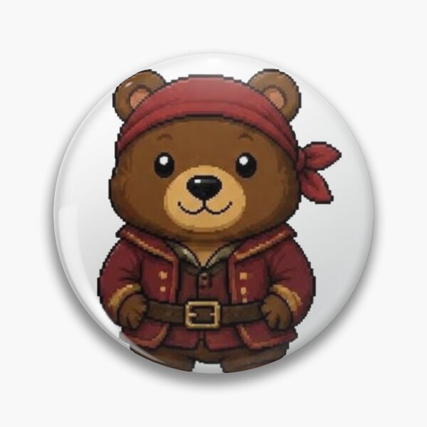 Item preview, Pixel Pirate Bear | Retro Gaming Animal Gift designed and sold by Icareis-Studios.
