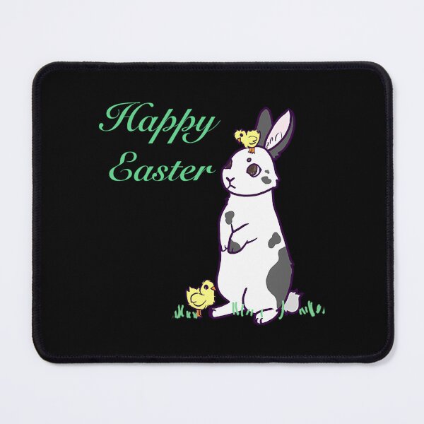 Item preview, Happy Easter Black And White Bunny designed and sold by MeanMachine603.