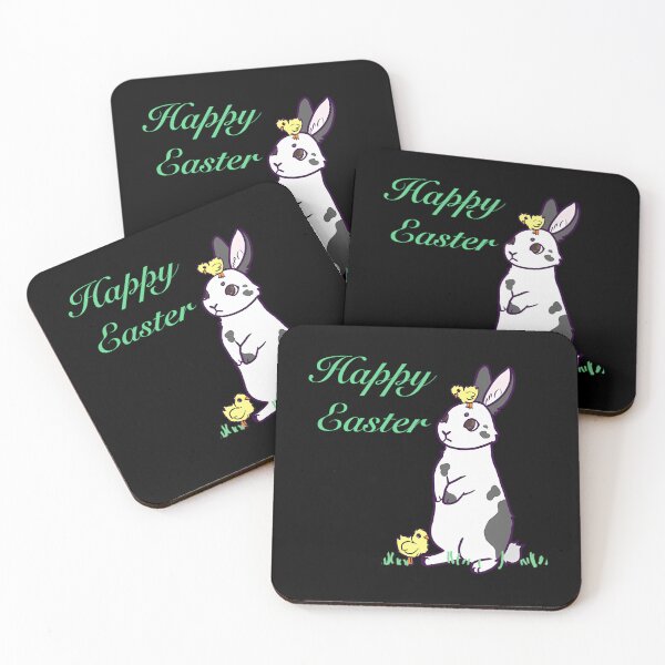 Item preview, Happy Easter Black And White Bunny designed and sold by MeanMachine603.