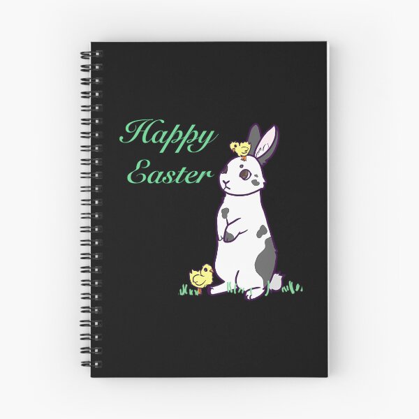Item preview, Happy Easter Black And White Bunny designed and sold by MeanMachine603.
