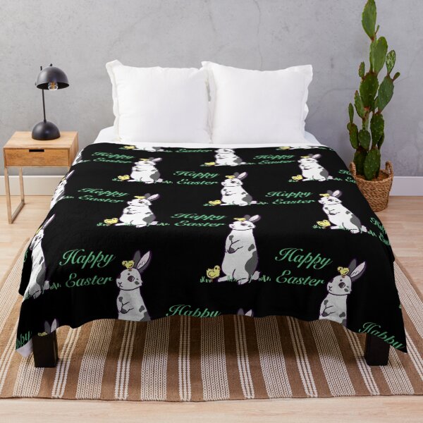Item preview, Happy Easter Black And White Bunny designed and sold by MeanMachine603.