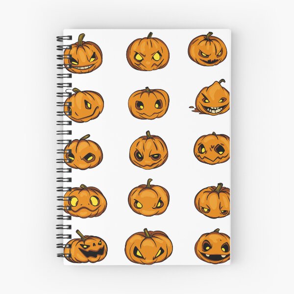 Item preview, Halloween Pumpkins Sticker Sheet — Scary Jack O Lantern Faces Vector designed and sold by LYAN-STORE.