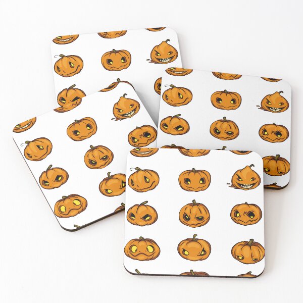 Item preview, Halloween Pumpkins Sticker Sheet — Scary Jack O Lantern Faces Vector designed and sold by LYAN-STORE.