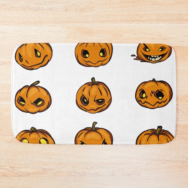 Item preview, Halloween Pumpkins Sticker Sheet — Scary Jack O Lantern Faces Vector designed and sold by LYAN-STORE.