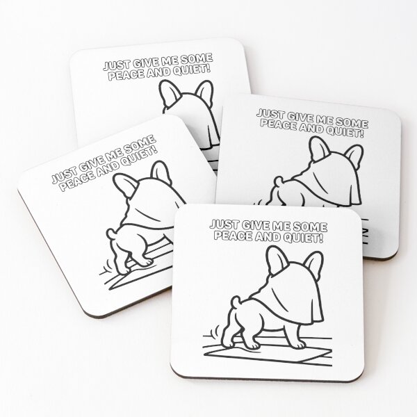 Item preview, Just Give Me Some Peace And Quiet Introvert French Bulldog Art designed and sold by The Bold Line Studio.