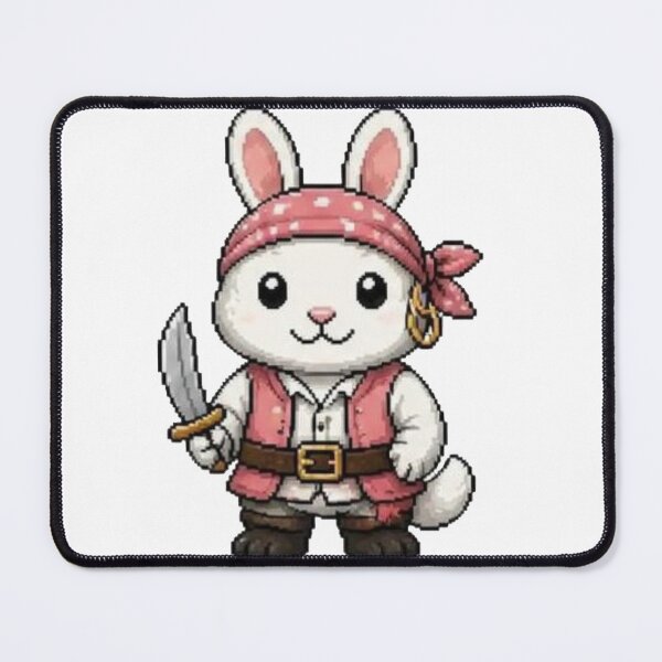 Item preview, Pixel Pirate Bunny | Cute Animal Gift designed and sold by Icareis-Studios.