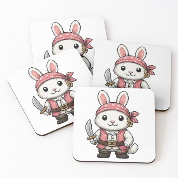 Item preview, Pixel Pirate Bunny | Cute Animal Gift designed and sold by Icareis-Studios.