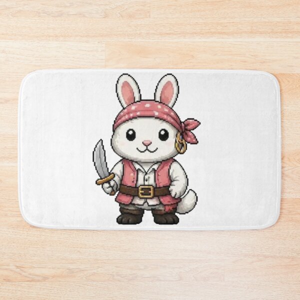 Item preview, Pixel Pirate Bunny | Cute Animal Gift designed and sold by Icareis-Studios.