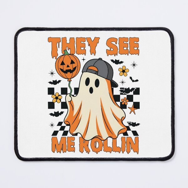 Item preview, They See Me Rollin Cute Halloween Ghost Kids designed and sold by KroghDs.