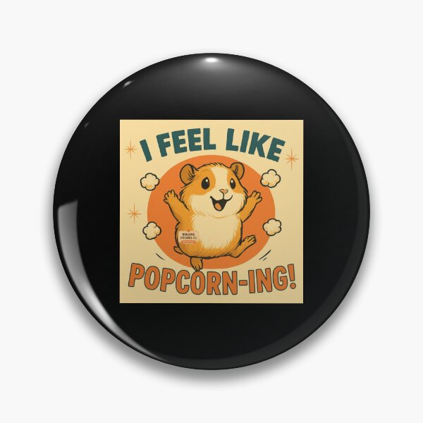 Item preview, NAGGING GUINEA PIGGY BY NAGGINGSTICKERSCO. I FEEL LIKE POPCORN-ING COLLECTION | BLACK Edition | No.01 designed and sold by LaMaisonOfMY.