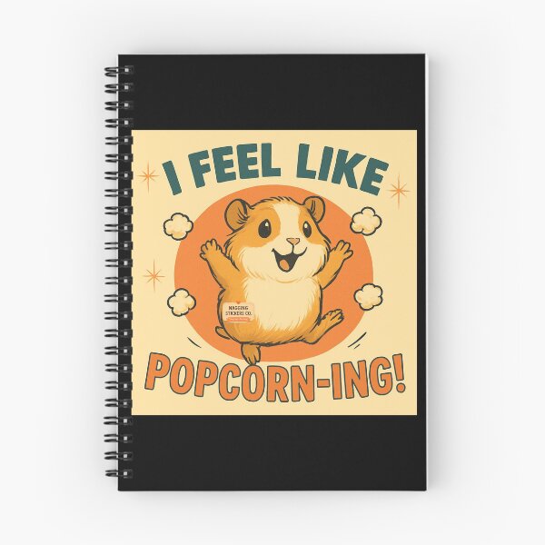 Item preview, NAGGING GUINEA PIGGY BY NAGGINGSTICKERSCO. I FEEL LIKE POPCORN-ING COLLECTION | BLACK Edition | No.01 designed and sold by LaMaisonOfMY.