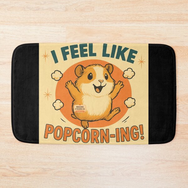 Item preview, NAGGING GUINEA PIGGY BY NAGGINGSTICKERSCO. I FEEL LIKE POPCORN-ING COLLECTION | BLACK Edition | No.01 designed and sold by LaMaisonOfMY.