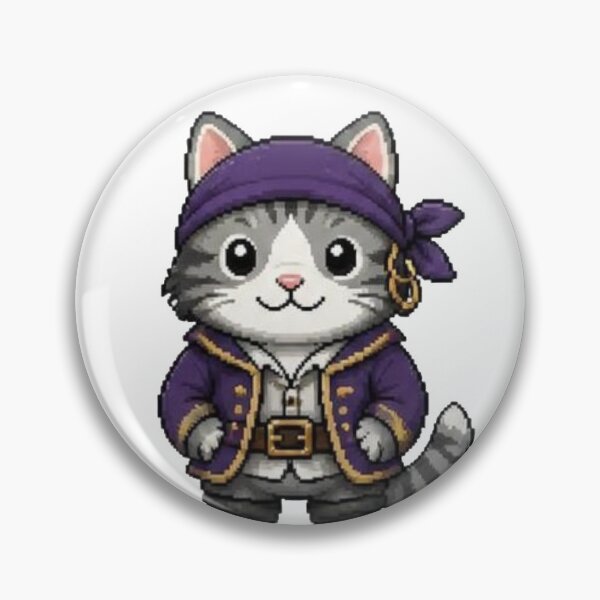 Item preview,  Pixel Pirate Cat | Retro Kitty Gift designed and sold by Icareis-Studios.