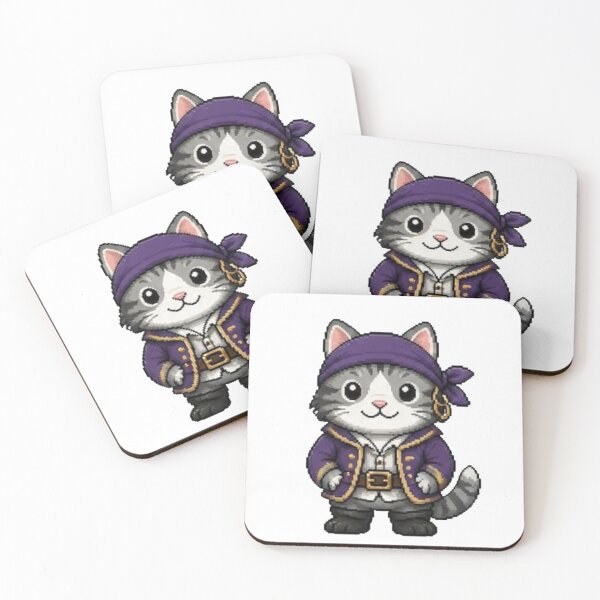 Item preview,  Pixel Pirate Cat | Retro Kitty Gift designed and sold by Icareis-Studios.