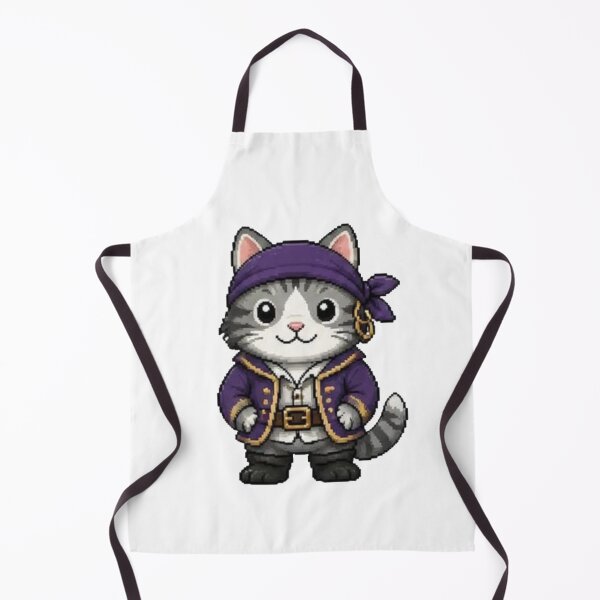Item preview, Pixel Pirate Cat | Retro Kitty Gift designed and sold by Icareis-Studios.