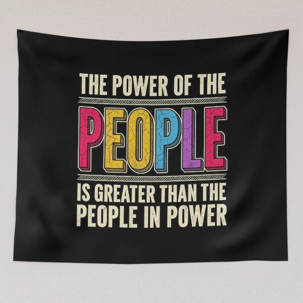 Item preview, Power Of The People Retro Colorful Solidarity Quote designed and sold by SEINENGAPPI18.
