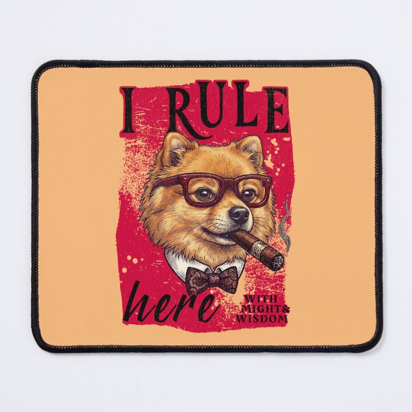 Item preview, Pomeranian Cigar Mafia Boss - I Rule Here designed and sold by PixelsPaws.