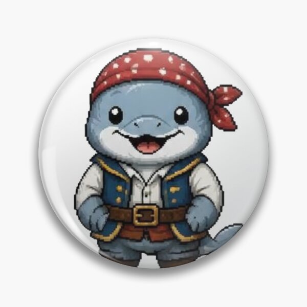 Item preview, Pixel Pirate Dolphin | Ocean Animal Gift designed and sold by Icareis-Studios.