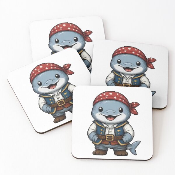 Item preview, Pixel Pirate Dolphin | Ocean Animal Gift designed and sold by Icareis-Studios.