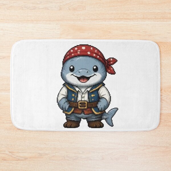 Item preview, Pixel Pirate Dolphin | Ocean Animal Gift designed and sold by Icareis-Studios.