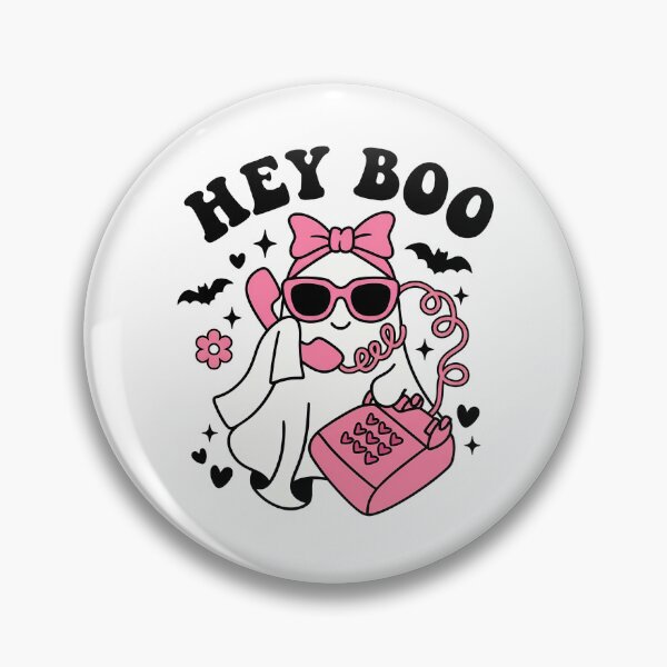 Item preview, Hey Boo Cute Pink Halloween Ghost designed and sold by KroghDs.