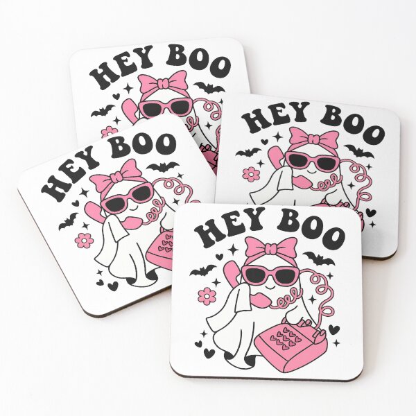 Item preview, Hey Boo Cute Pink Halloween Ghost designed and sold by KroghDs.