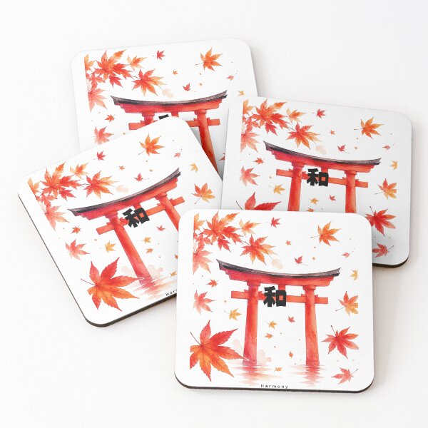 Item preview, Wa - Harmony | Torii Gate & Autumn Leaves | Japanese Design designed and sold by JapanMemoir.