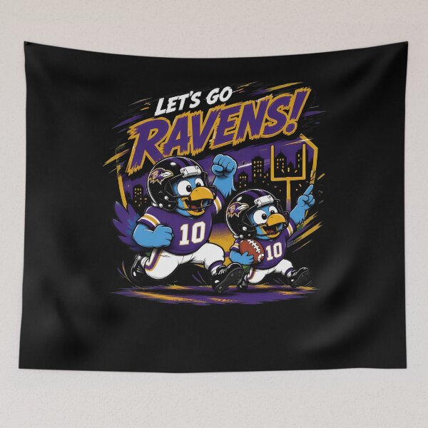 Item preview, LET'S GO RAVENSS Cartoon Football Fan  designed and sold by visionnen.