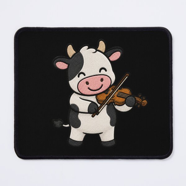 Item preview, Cute Cow Playing Violin Kawaii Embroidery Patch designed and sold by ColorSplash123.